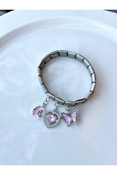 Sepetten Eve İtalyan Charm Çelik Bileklik Özel Seri Sallantılı Model