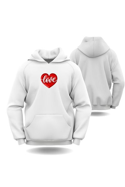 Gölge Store Love Slimfit Hoodie για την Ημέρα του Αγίου Βαλεντίνου - Ανδρικό γυναικείο φούτερ 6007