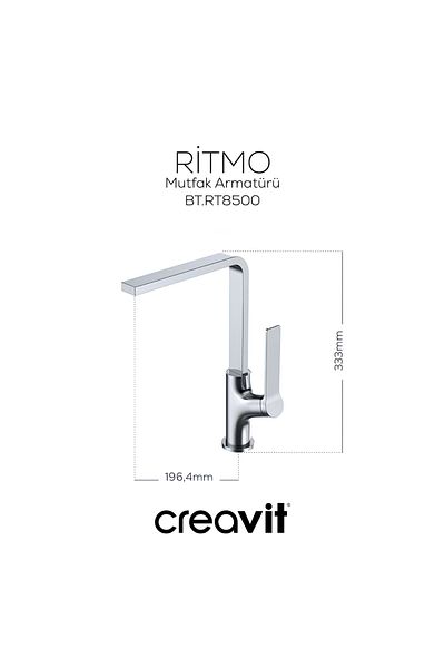 Creavit Ritmo Chrome Sink Faucet - Rt8500 Model
