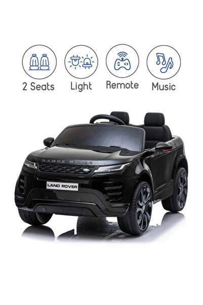 Fab N Funky سيارة رينج روفر مرخصة تعمل بالبطارية مع موسيقى وأضواء LED، 4 سنوات فما فوق، لون أسود