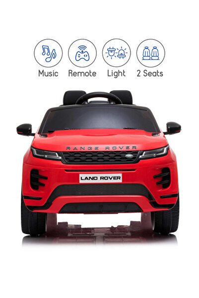 Fab N Funky سيارة رينج روفر مرخصة تعمل بالبطارية مع موسيقى وأضواء LED لمدة 4 سنوات فما فوق، حمراء
