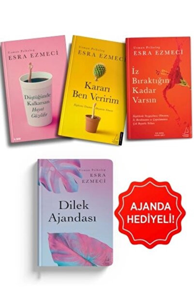 Destek Yayınları Esra Ezmeci Psikoloji Seti 3 Kitap Dilek Ajanda Hediyeli