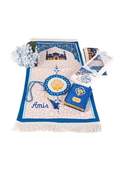 Happy times favors İsme Özel Çocuk İçin Seccade, Yasin, Tesbih Hediye Seti, H...