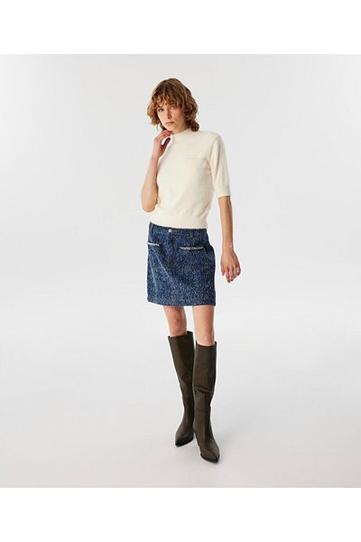 Twist Fusta Jean Texturată