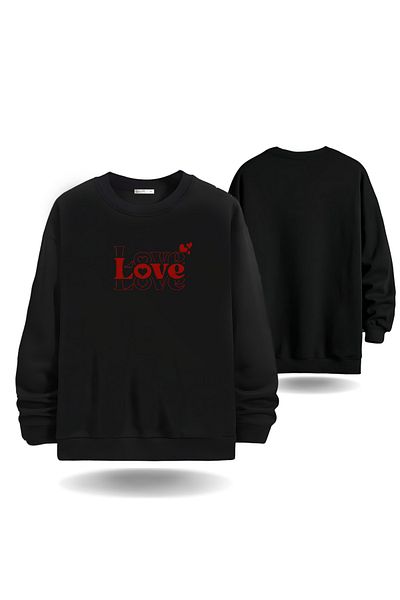 Gölge Store Love Valentine's Day Slimfit Hooded Hoodie Men Women's Sweatshirt 6001