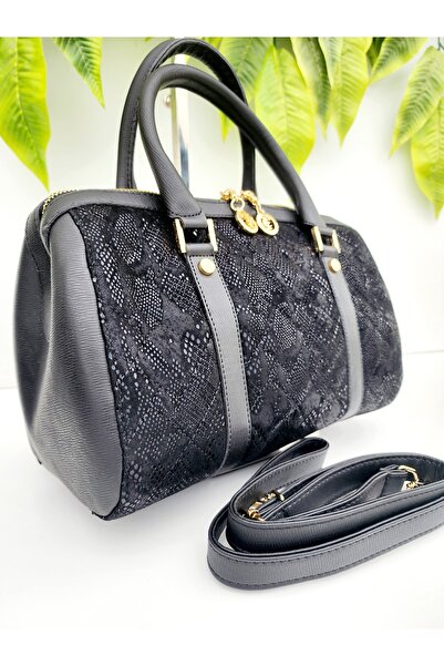 OUEEN ELİZABETH QUENN ELIZABETH ЧОРНА-ЗМІЙКА ЖІНОЧА СУМКА НА ПЛЕЧЕ