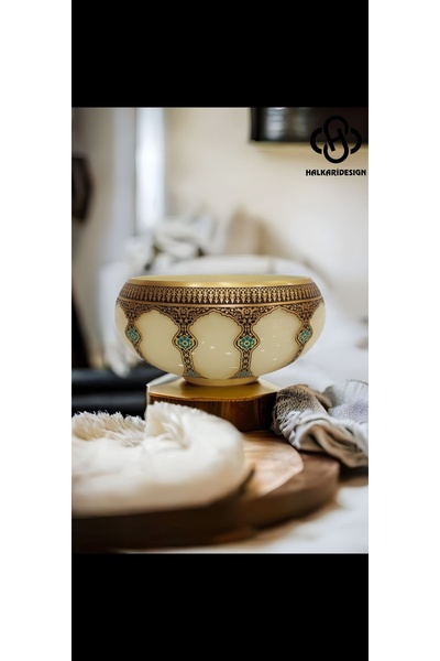 halkaridesign Dekoratif cam gondol çikolatalık