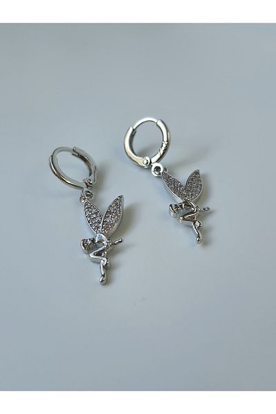kurukafagift Fairy Silver Color Double Earrings