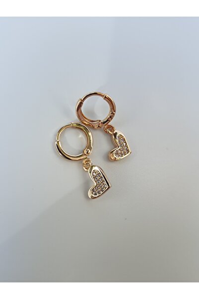 kurukafagift Heart Gold Cute Couple Earrings