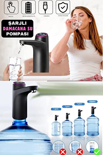 qualityworld 1200 Mah Bataryalı USB ile Şarj Olabilen Elektronik Damacana Su ...