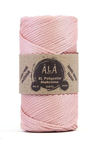 aladepo XL Polyester - Macrame No:6 Σχοινί Χοντρή Τσάντα