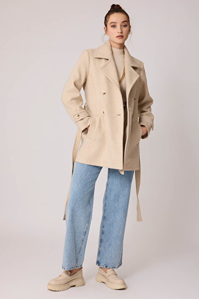 Vitrin Κοντό κασμίρ παλτό με κουμπιά μπροστά