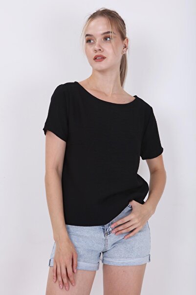 Vitrin Κοντομάνικη Crop Μπλούζα