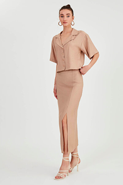 Vitrin Midi φούστα με σκίσιμο μπροστά