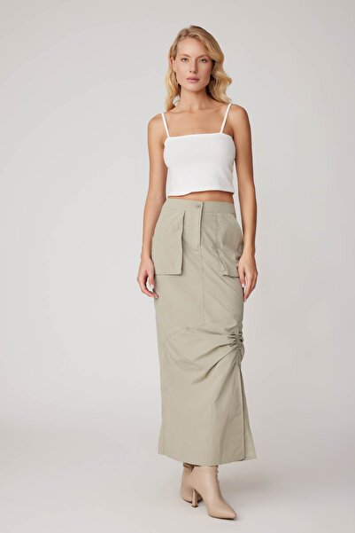 Vitrin Ejtőernyős szövet szoknya összegyűjtött elülső zsebekkel