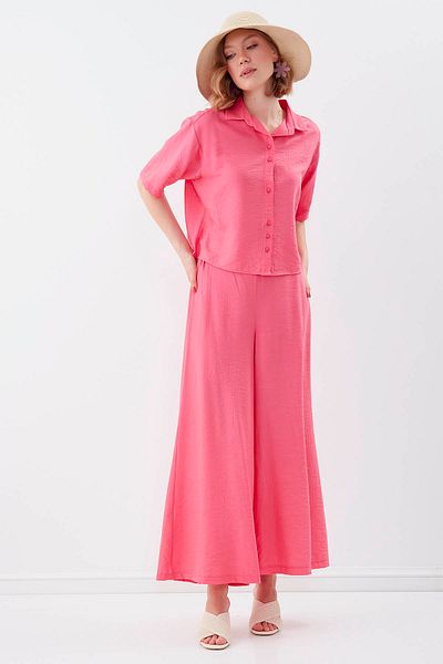 Vitrin Wide Leg Trousers with Elastic Back