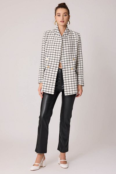 Vitrin Gold Buttoned Patterned Lined Jacket