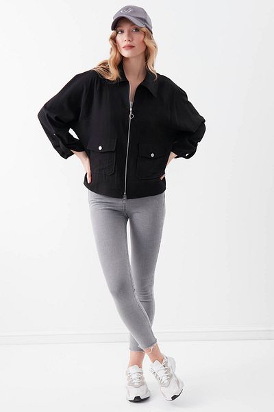 Vitrin Slim-Jacke mit doppelter Tasche und Reißverschluss vorne