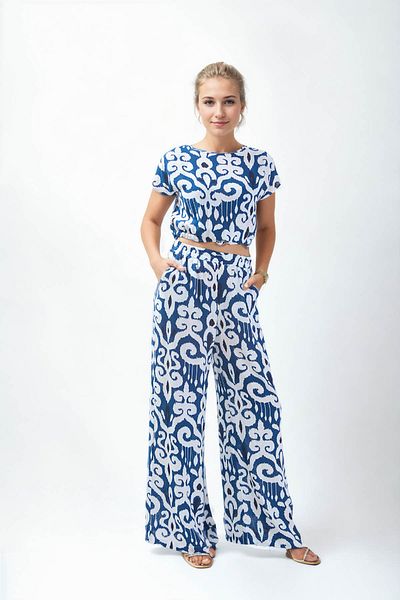 Vitrin Cu model etnic - Pantaloni confortabili cu talie elastică