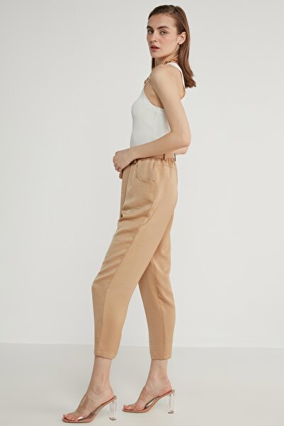 Vitrin High Waist Drawstring Carrot Trousers