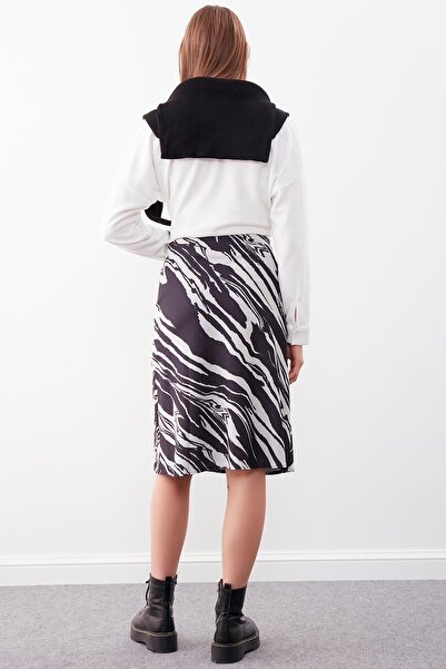 Vitrin Zebra Pattern Bell Skirt