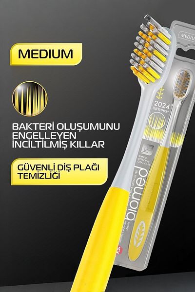 Biomed Medium Firm Silver Toothbrush - Bristles Covered with Silver Ions