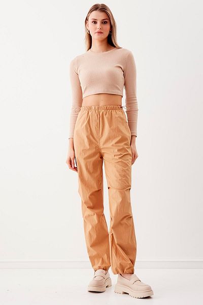 Vitrin Parachute Fabric Trousers with Elastic Detail