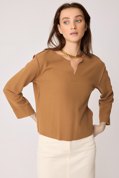 Vitrin Κομμένη μπλούζα με λαιμόκοψη με ανάστροφη ραφή