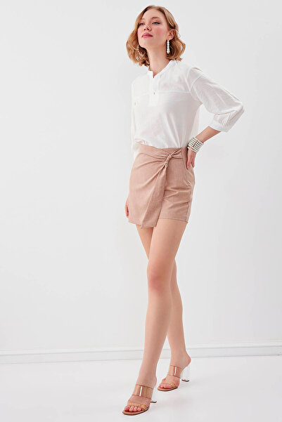 Vitrin Gathered Side Mini Short Skirt