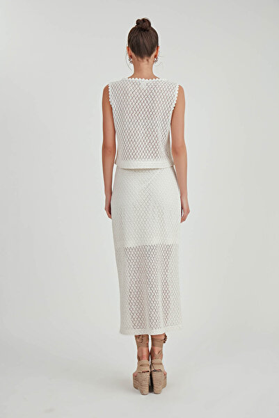 Vitrin Підкладкова спідниця середньої довжини з мереживною обробкою та розрізом