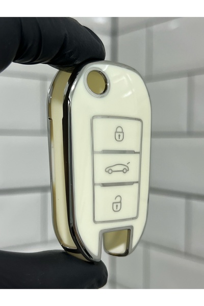 BARKAS ELEKTRONİK Citroen Berlingo C-Elysee C3 C4 Cactus Jumpy Carcasa cheii tip Switchblade Alb Argintiu