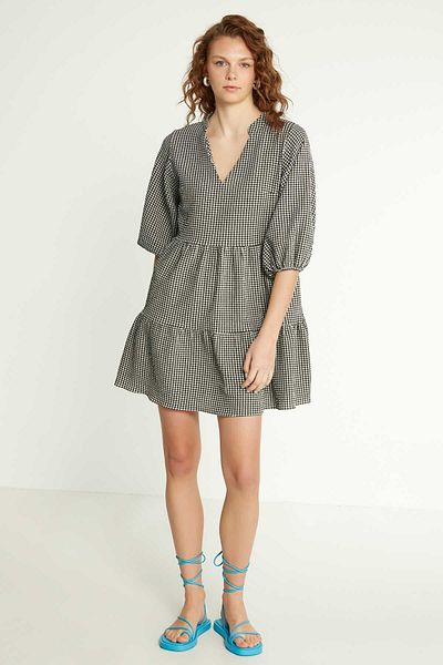 Vitrin Φόρεμα Babydoll από ύφασμα Seersucker με σχέδιο Gingham