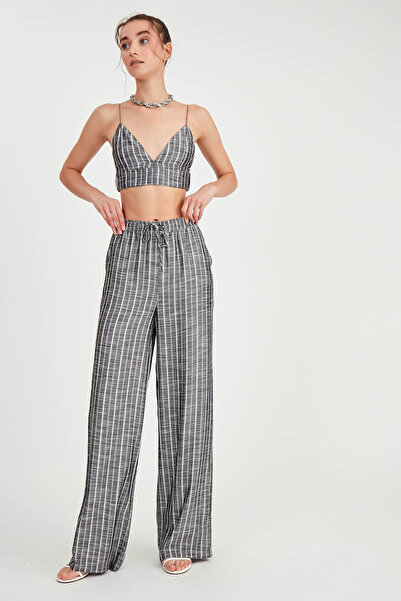 Vitrin Παντελόνι με ελαστική μέση ριγέ με φαρδύ πόδι