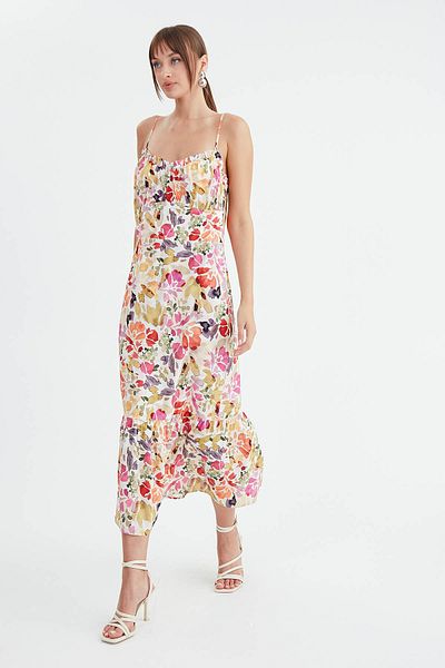 Vitrin Rope Strap Floral Patterned Dress