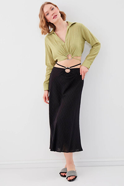 Vitrin Блуза з еластичним поясом і V-подібним вирізом