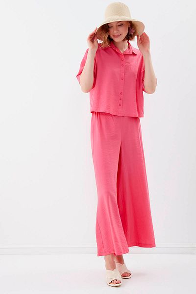Vitrin Wide Leg Trousers with Elastic Back