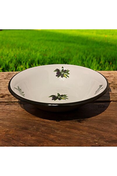 EMAYE TEZGAHI 32cm Retro Enamel Basin - Large Bowl, Mixing Kneading Bowl