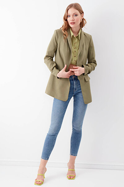 Vitrin Жакет з віскозного льону з матовими рукавами