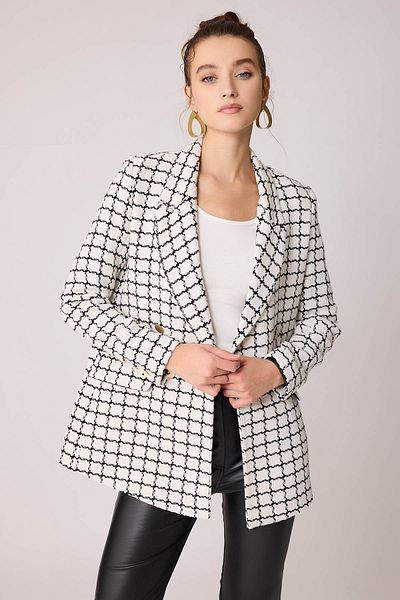 Vitrin Gold Buttoned Patterned Lined Jacket