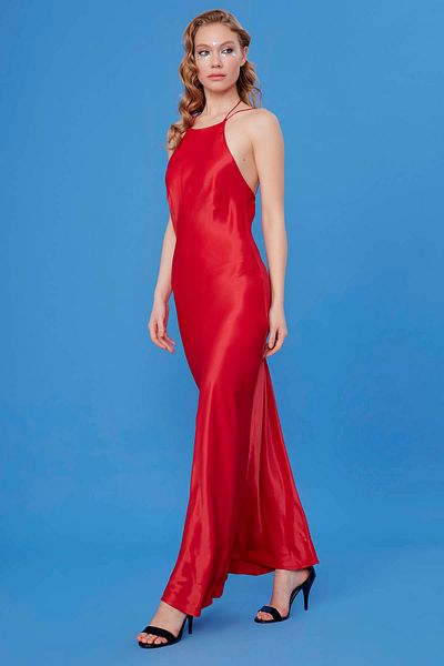 Vitrin Rope Strap Satin Dress