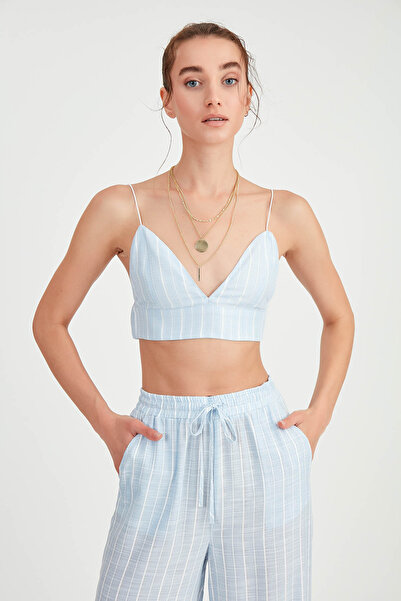 Vitrin Bustieră cu dungi cu curea de frânghie