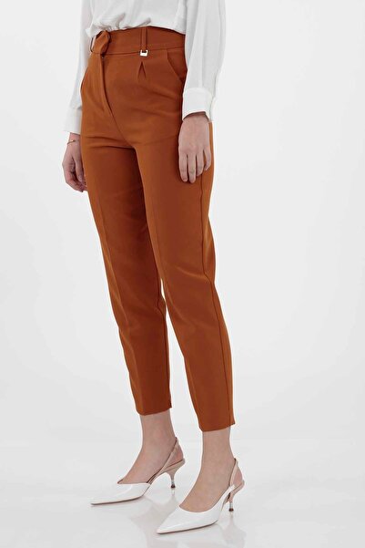 Vitrin High Waist Fabric Trousers