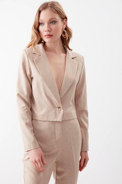 Vitrin Crop-Jacke mit einem Knopf und Abdecktasche