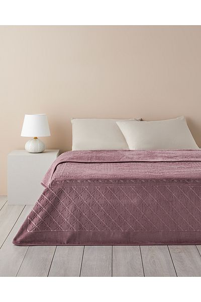 English Home Pătură dublă Purple Timeless Emboss - 200x220 cm