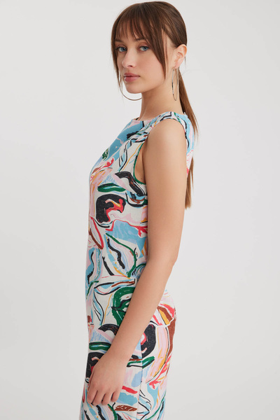 Vitrin Έγχρωμο φόρεμα μηδενικού μανίκι