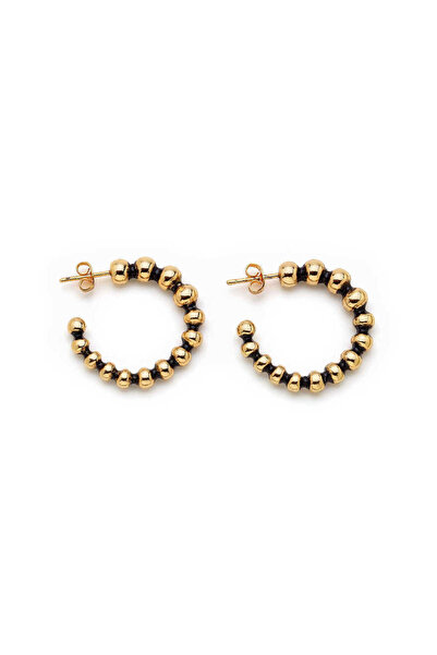 Mon Reve Coor Altın Kaplama Halka Iğneli Küpe