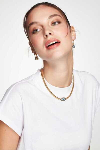 Mon Reve Mei Altın Kaplama Göz Zincir Kolye