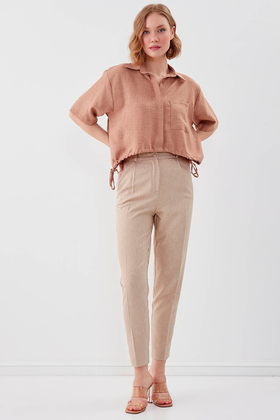 Vitrin Double Button Carrot Trousers