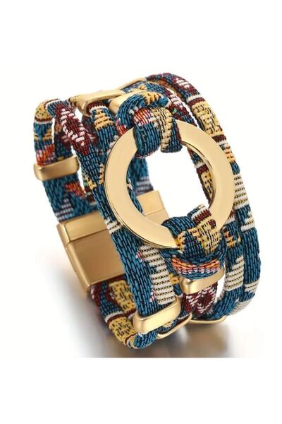 Dgt Luxury Bohem Orgü, Daire Charm Detaylı, Göz Alıcı Bileklik