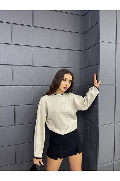 charm butik PULOVER DE BAZĂ CU TEXTURA MOALE DE FEMEIE